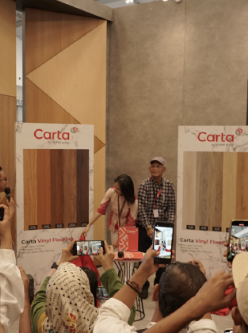 Sambut Pameran Building Material Terbesar di Indonesia, Carta Luncurkan Vinyl Flooring