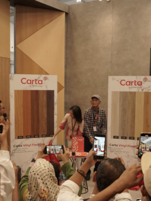 Sambut Pameran Building Material Terbesar di Indonesia, Carta Luncurkan Vinyl Flooring